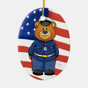 Military Bears Ceramic Tree Decoration