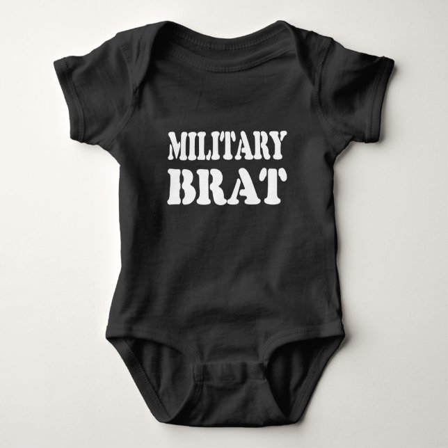 MILITARY BRAT BABY BODYSUIT (Front)