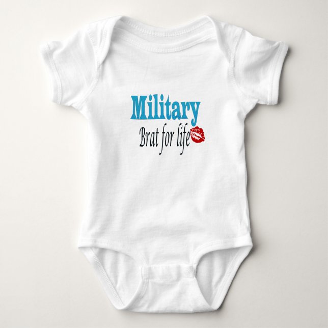 military brat baby bodysuit (Front)