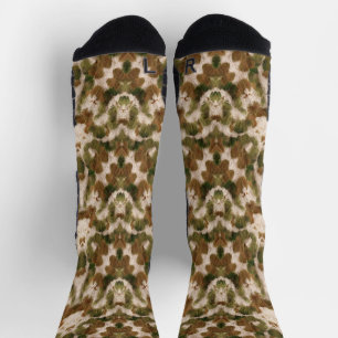 Military Brown Green Beige Socks