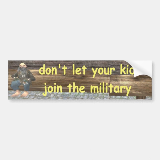 military bumper sticker (Front)