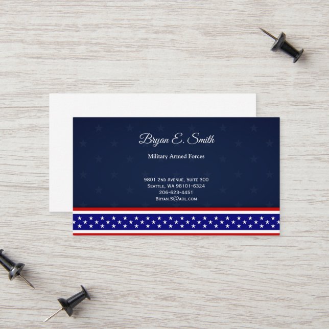 Military Business Card (Front/Back In Situ)