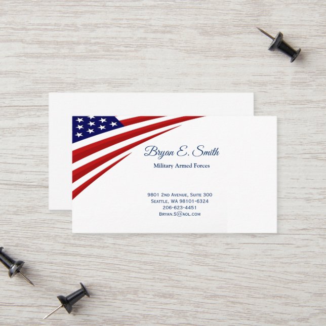 Military Business Card (Front/Back In Situ)
