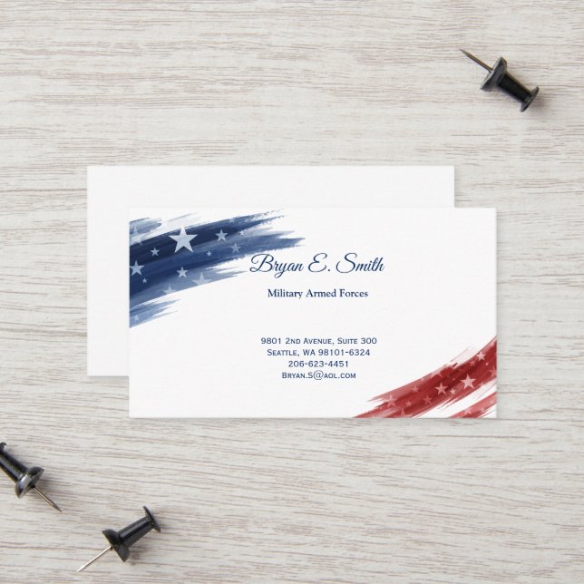 Military Business Card (Front/Back In Situ)