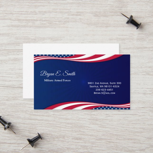 Military Business Card (Front/Back In Situ)