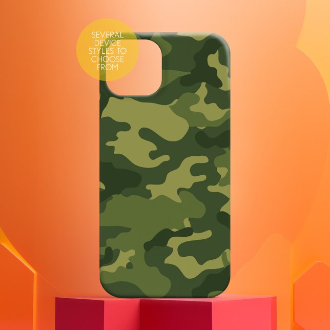 Military Camo Pattern - Dark Greens (Personalized Phone Case with A Camo Print)