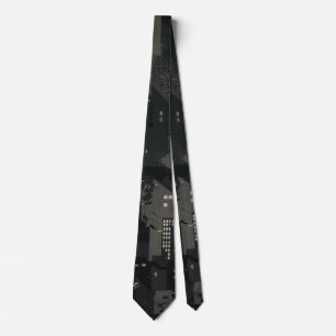 Military Camo Pattern Urban Environments Tie
