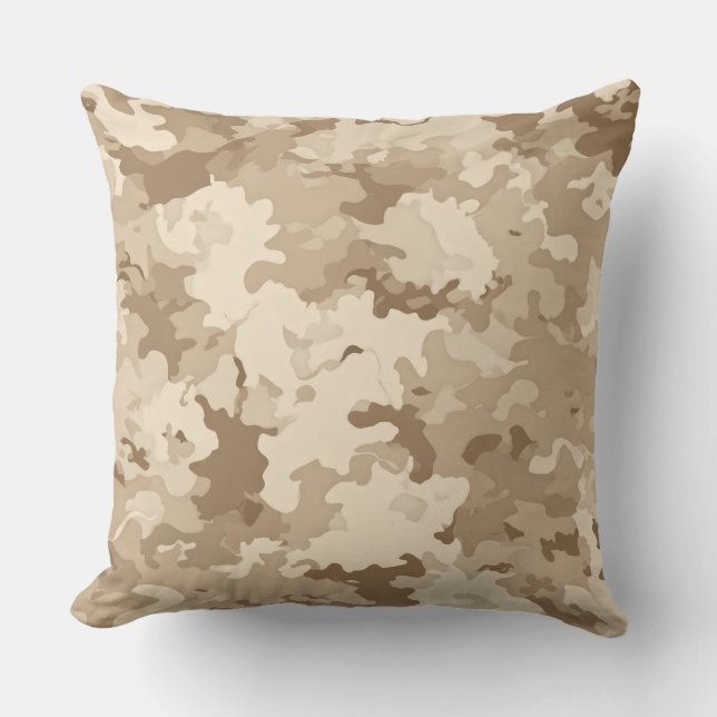 Military Camo Print Accent Pillow (Front)