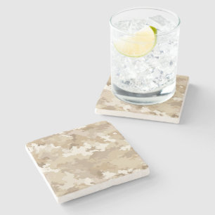 Military Camo Print Stone Coaster