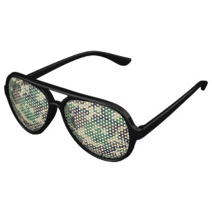 Military Camouflage Aviator Sunglasses