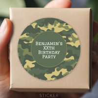 Military camouflage Birthday Party Theme Custom