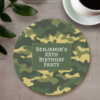 Military camouflage Birthday Party Theme Custom