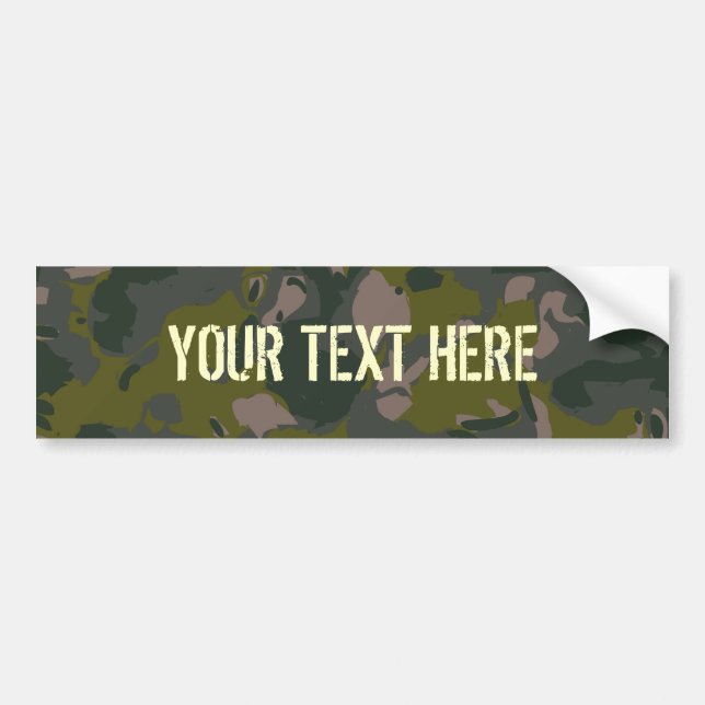 Military camouflage bumper sticker (Front)