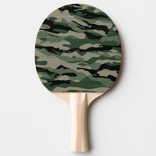 Military camouflage design ping pong paddle (Front)