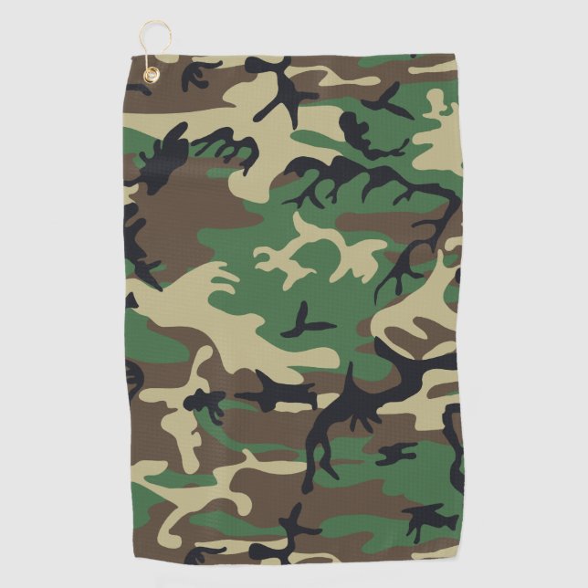 Military Camouflage Golf Towel (Front)