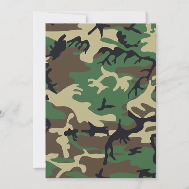 Military Camouflage Invitation (Front)