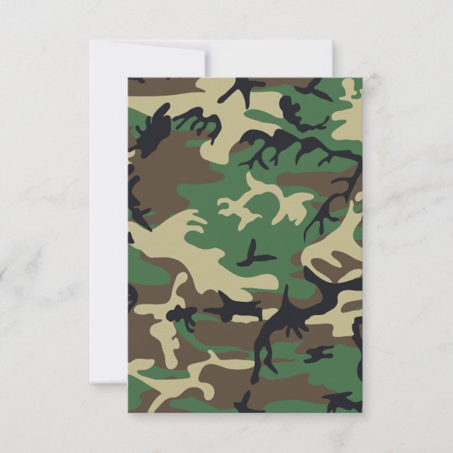 Military Camouflage Invitation (Front)