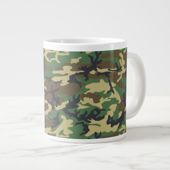 Military Camouflage Large Coffee Mug (Front Right)