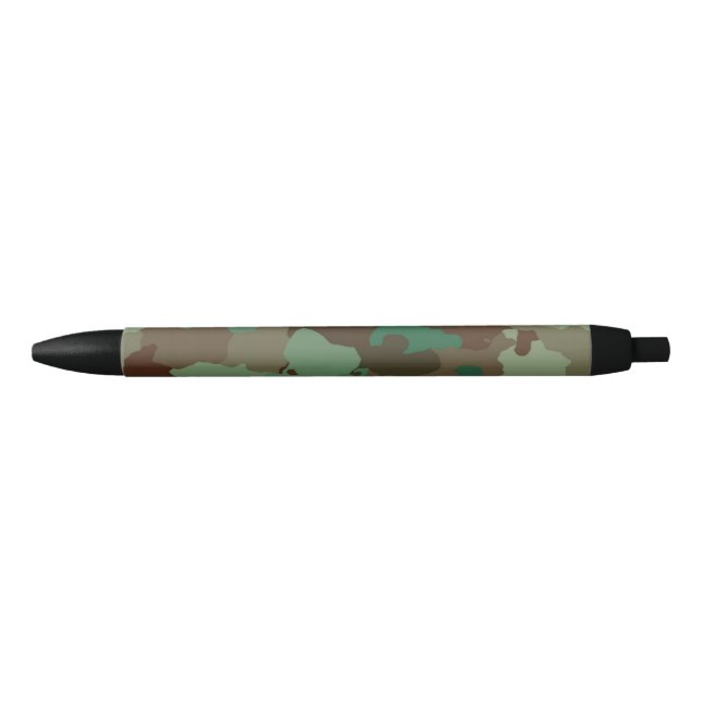 Military Camouflage Pattern (Armed Forces) Black Ink Pen (Front)