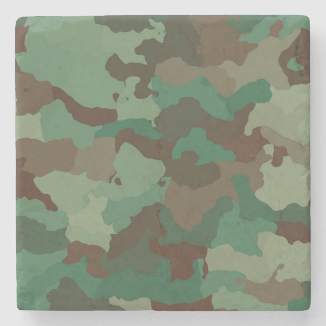 Military Camouflage Pattern (Armed Forces) Stone Coaster (Front)