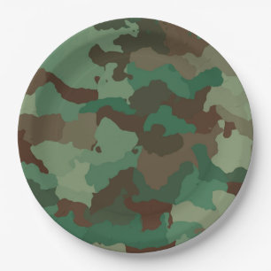 Military Camouflage Pattern (Army) Paper Plate