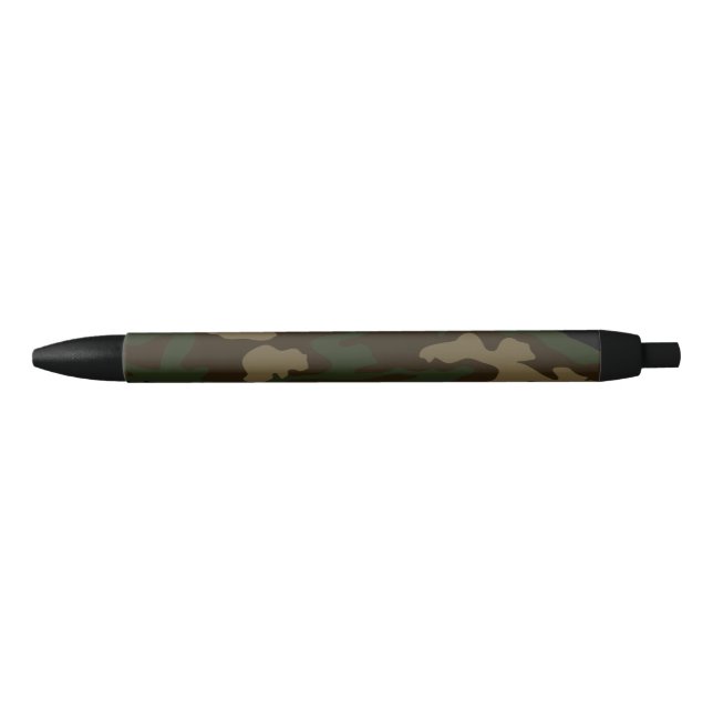 military camouflage pattern army soldier uniform k black ink pen (Front)