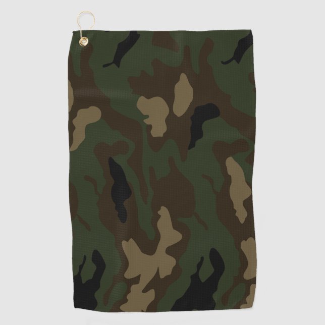 military camouflage pattern army soldier uniform k golf towel (Front)
