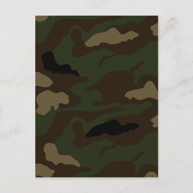 military camouflage pattern postcard (Front)
