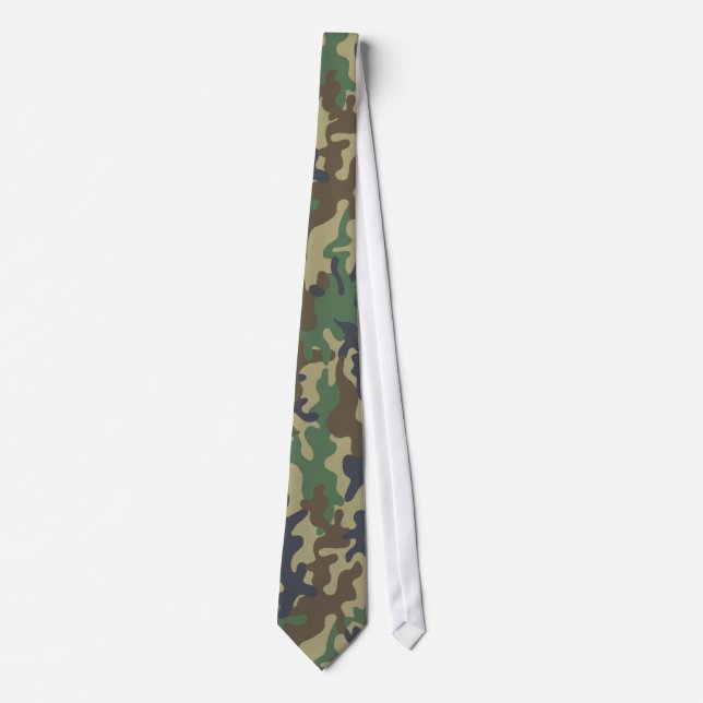 Military Camouflage Pattern Tie (Front)
