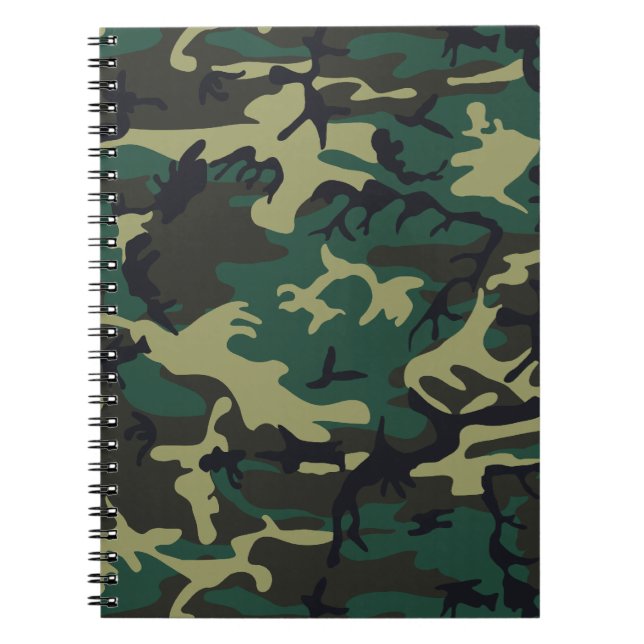 Military Camouflage Spiral Notebook (Front)
