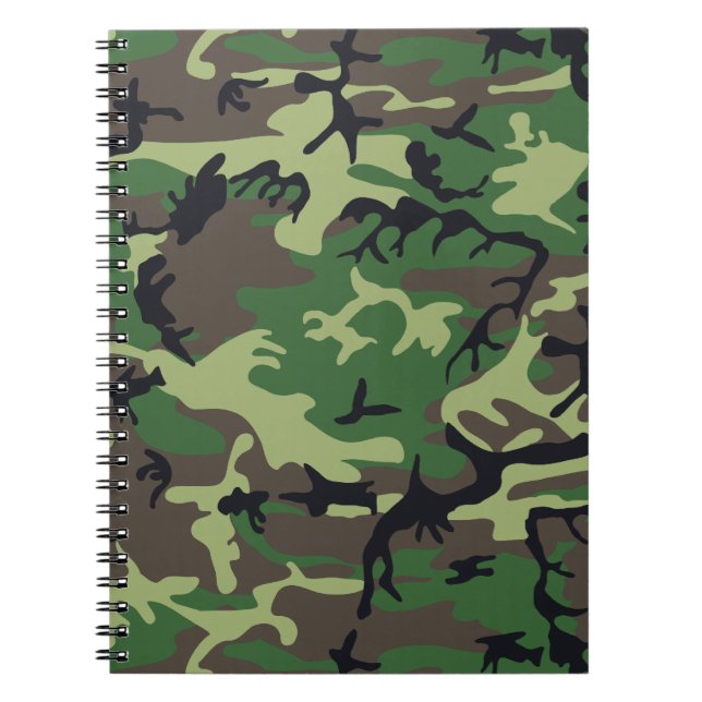Military Camouflage Spiral Notebook (Front)