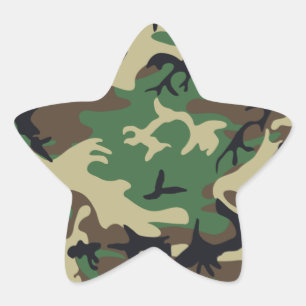 Military Camouflage Star Sticker