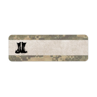 Military Camouflage with Army Combat Boots