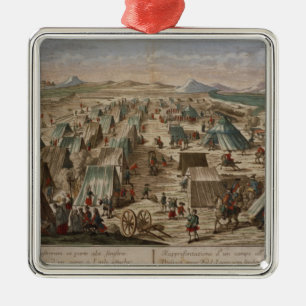 Military camp, c.1780 metal tree decoration
