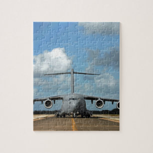 Military cargo plane landing jigsaw puzzle
