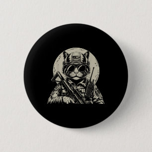 Military Cat Tactical Gear Veteran Soldier Funny G 6 Cm Round Badge