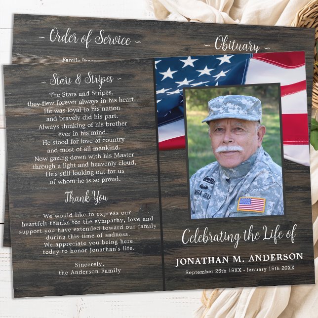 Military Celebration Of Life Funeral Program (Creator Uploaded)