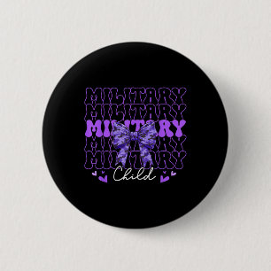 Military Child Coquette Bow Purple Up Camo Kids Bo 6 Cm Round Badge
