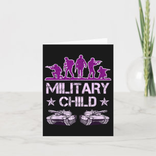 Military Child Month For Kids Purple Up Camo Milit Card