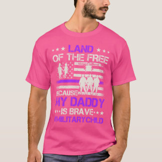 Military Child Month Purple Up Land Of The Free Da T-Shirt