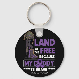 Military Child Month Purple Up Land Of The Free Key Ring