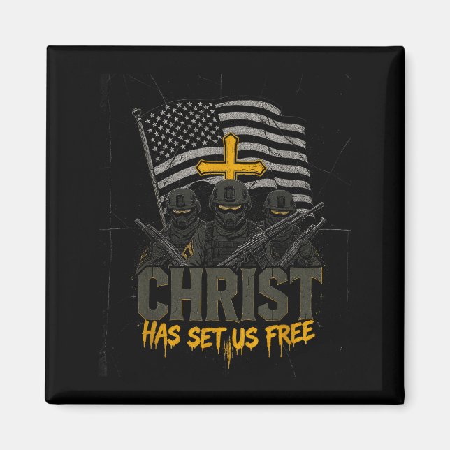 Military Christian Design Soldier Army Prayer Fait Magnet (Front)