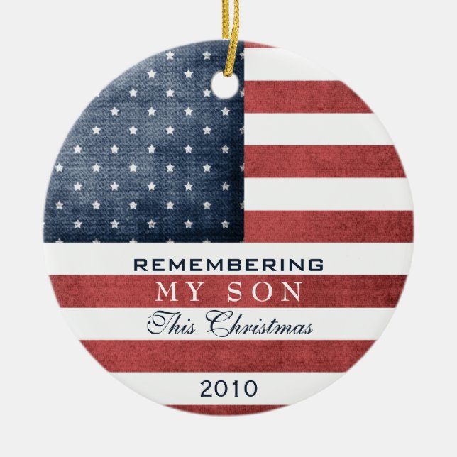 Military Christmas Ceramic Tree Decoration (Front)