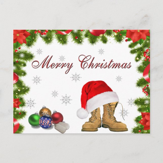 Military Christmas Postcard (Front)
