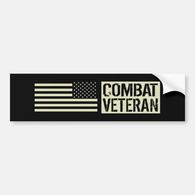 Military Combat Veteran Bumper Sticker (Front)
