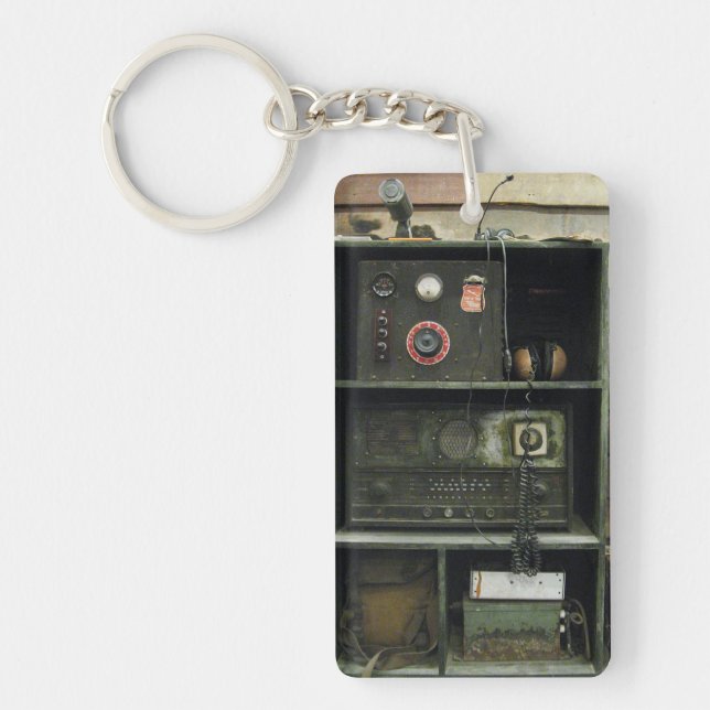 Military Comms Vintage Radio Equipment Key Ring (Front)