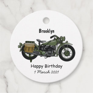 Military cruiser motorcycle cartoon illustration favour tags