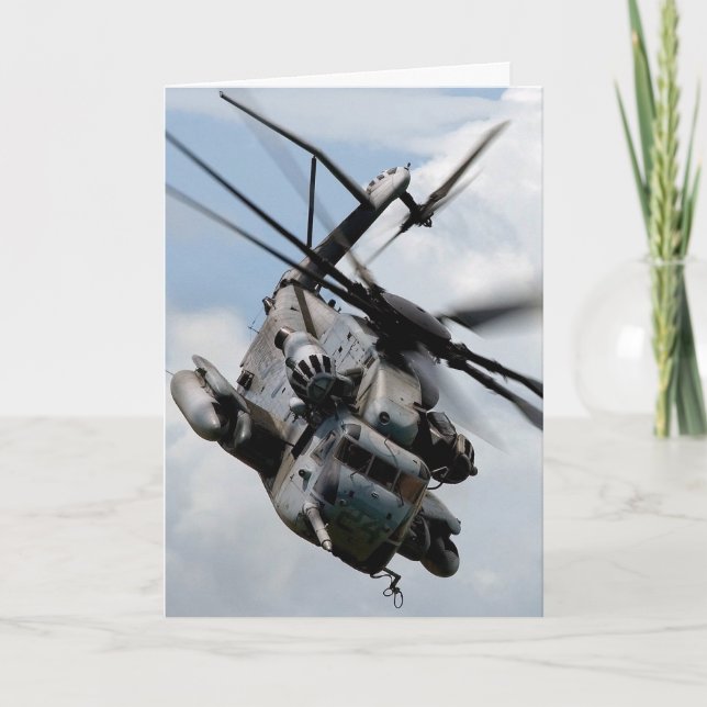Military defence helicopter card (Front)