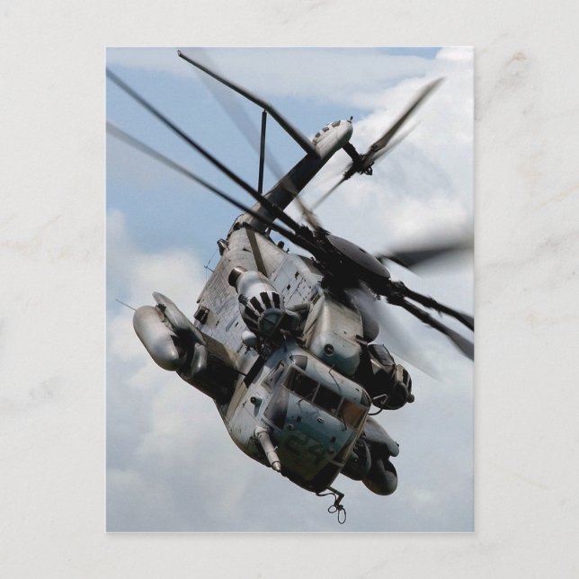 Military defence helicopter postcard (Front)