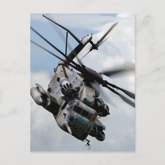 Military defence helicopter postcard (Front)